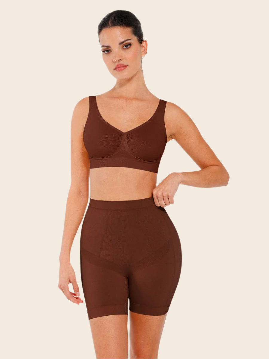 Seamless Mid-Waist Tummy Control Thigh Slimmer