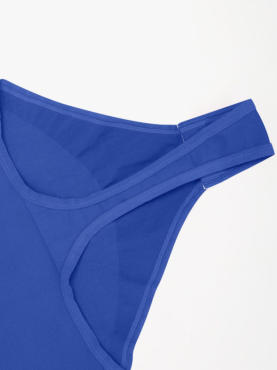 One-shoulder Waist and Abdomen Sculpt Bodysuit - Auxieswear