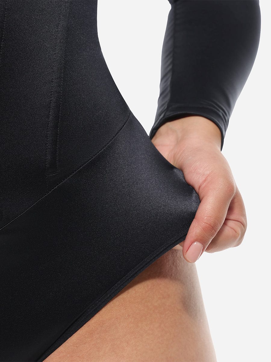 Square Neck Built in corset Sculpting Bodysuit - Auxieswear