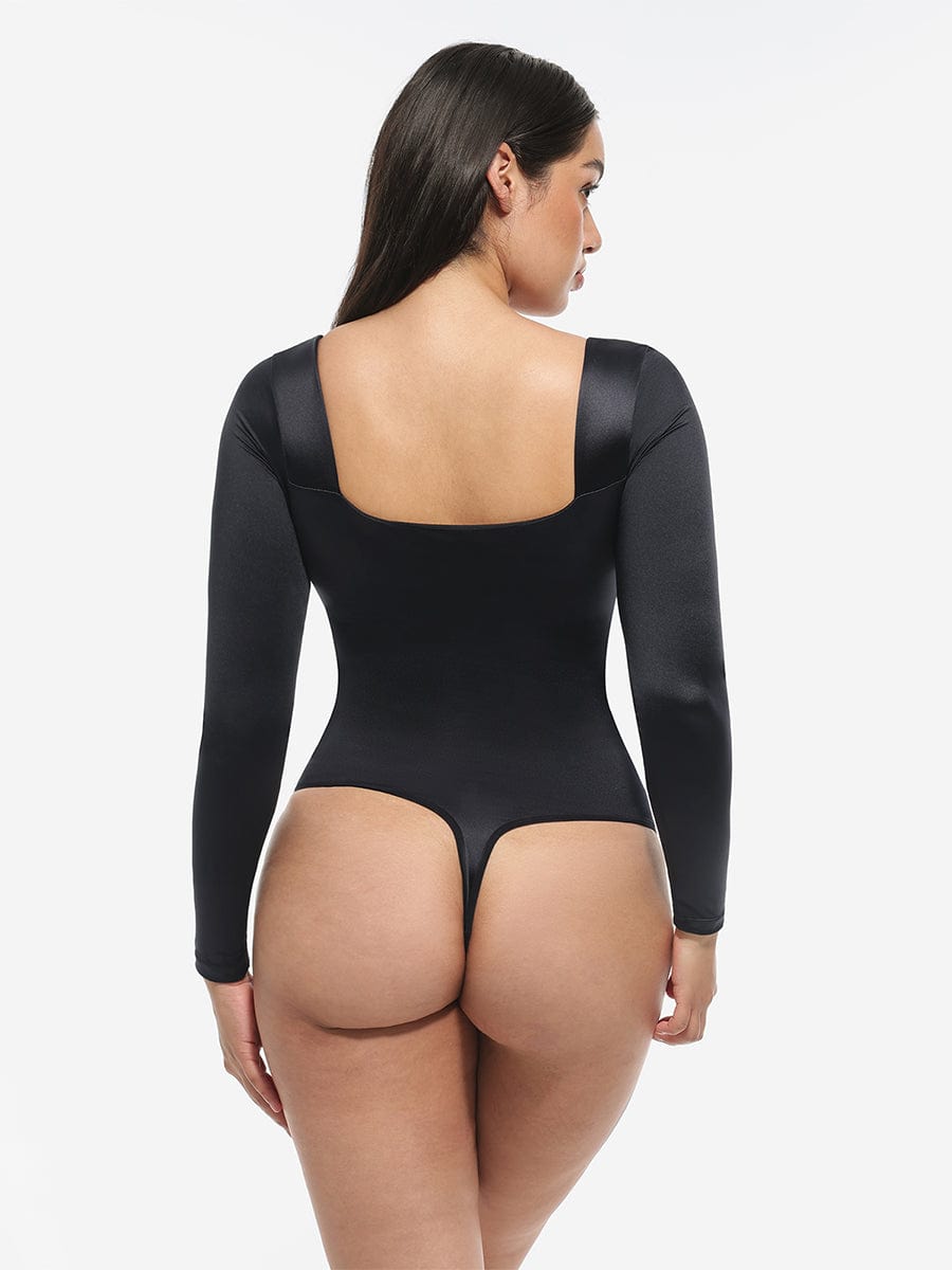 Square Neck Built in corset Sculpting Bodysuit