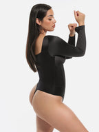 Square Neck Built in corset Sculpting Bodysuit