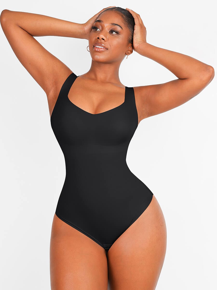 3-in-1 Tank Style V-Neck Slim Fit Bodysuit