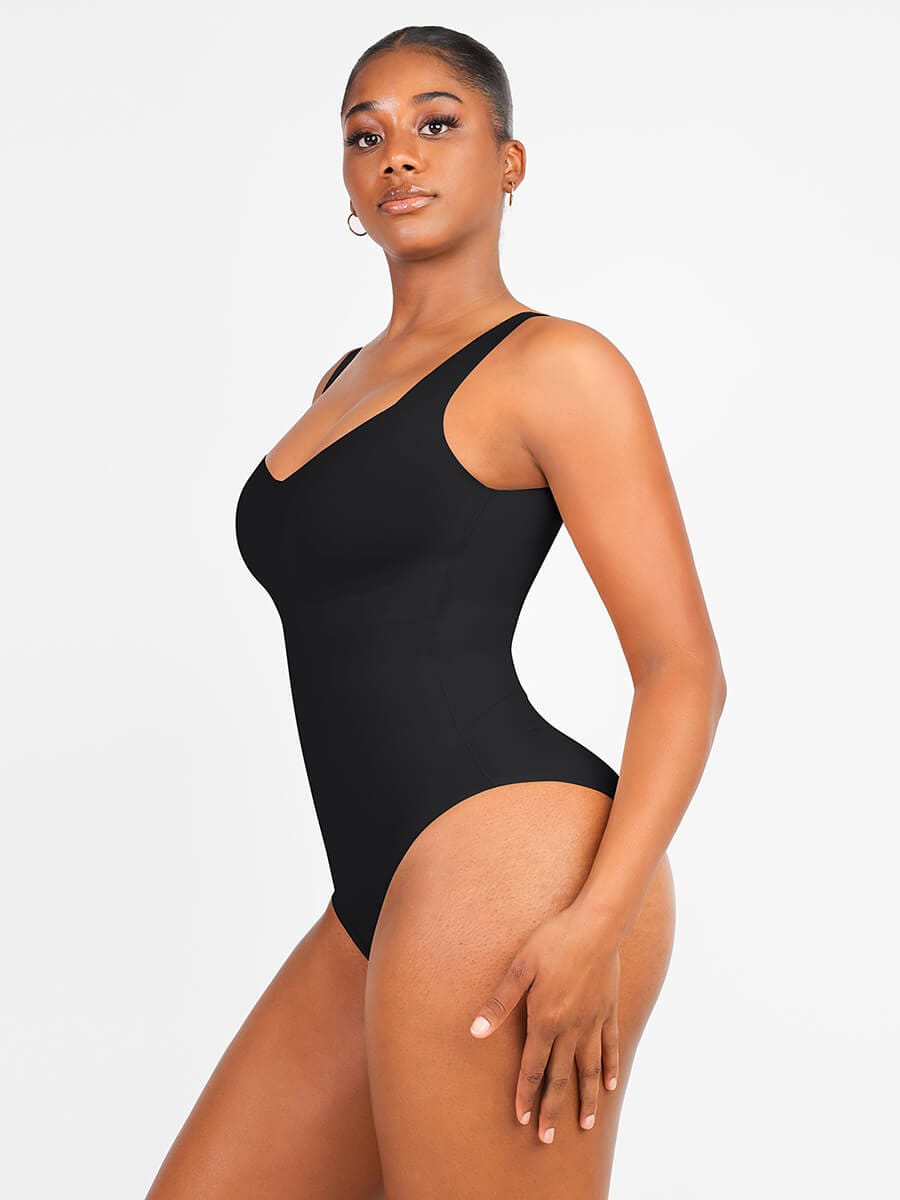 3-in-1 Tank Style V-Neck Slim Fit Bodysuit