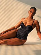 Corset-Style Bodysuit with Underwire Cups
