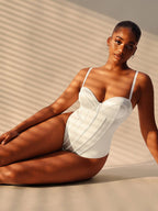 Corset-Style Bodysuit with Underwire Cups