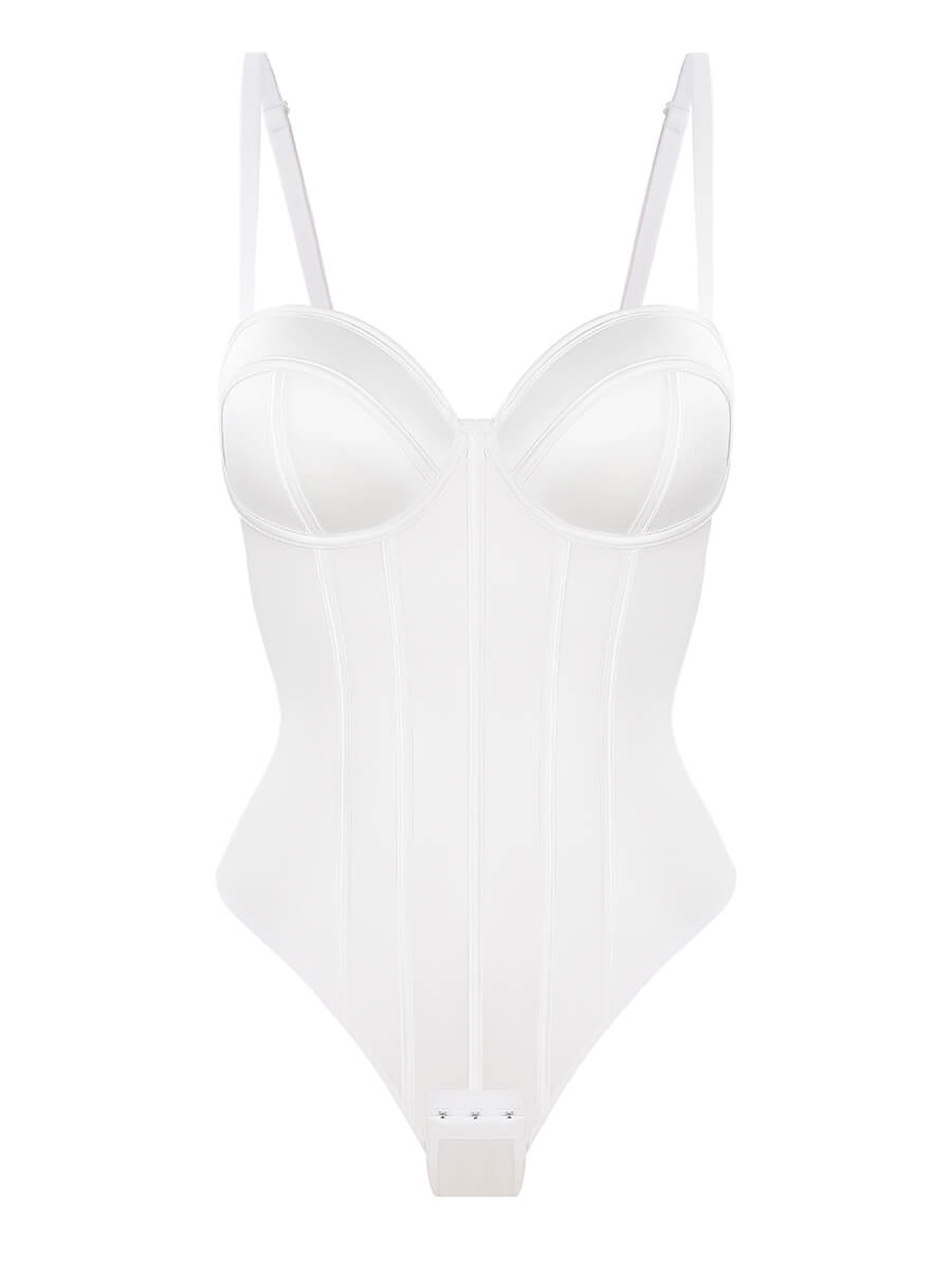 Corset-Style Bodysuit with Underwire Cups