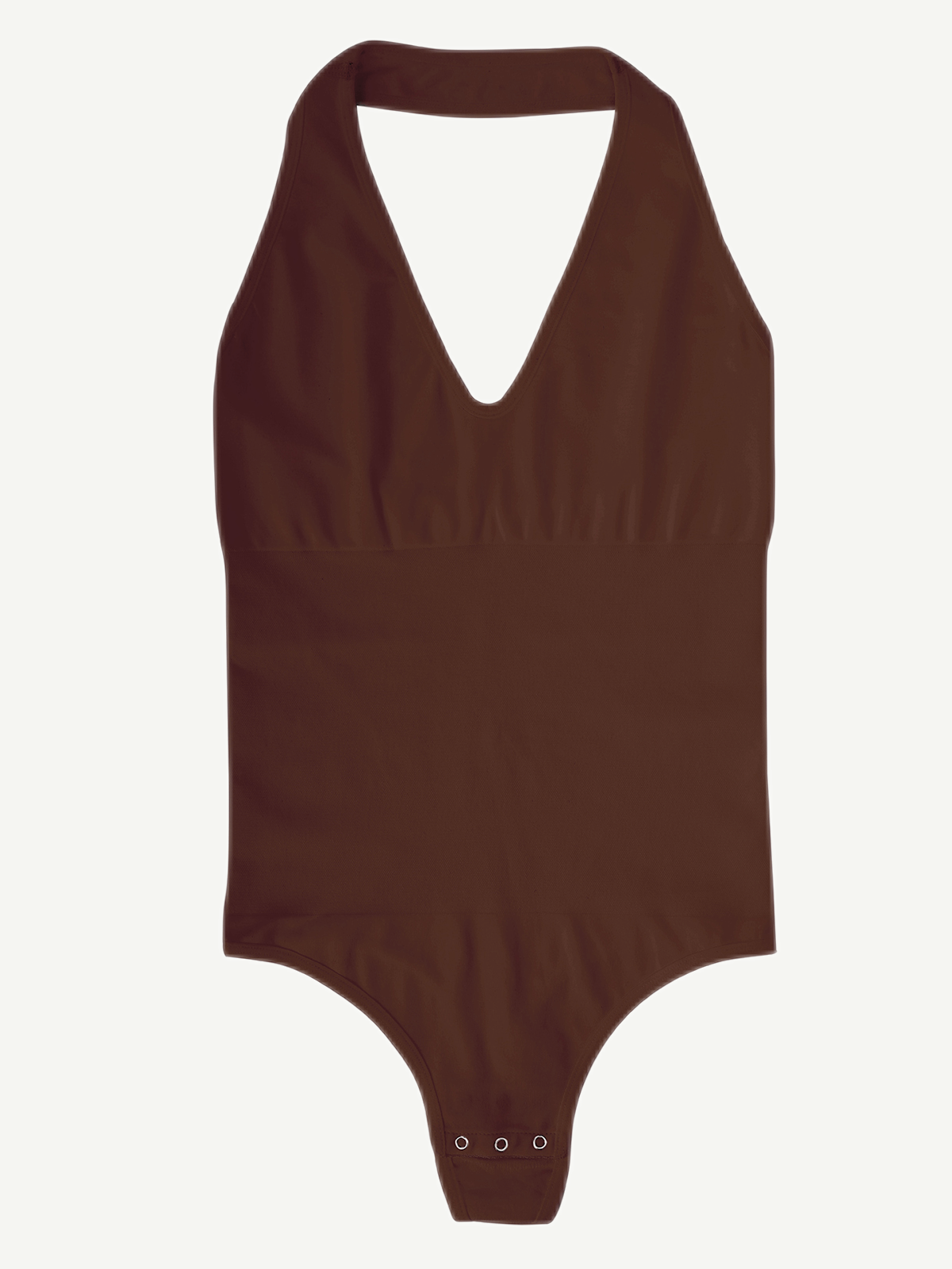 Halter Neck Deep V-Cut Contouring Bodysuit