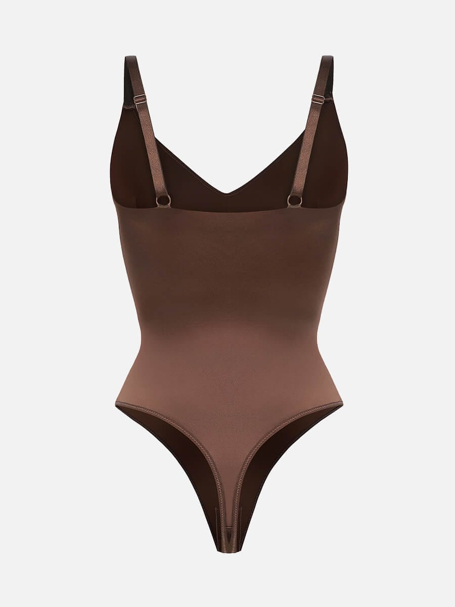Satin Built-in Elastic Mesh Fabric Bodysuit