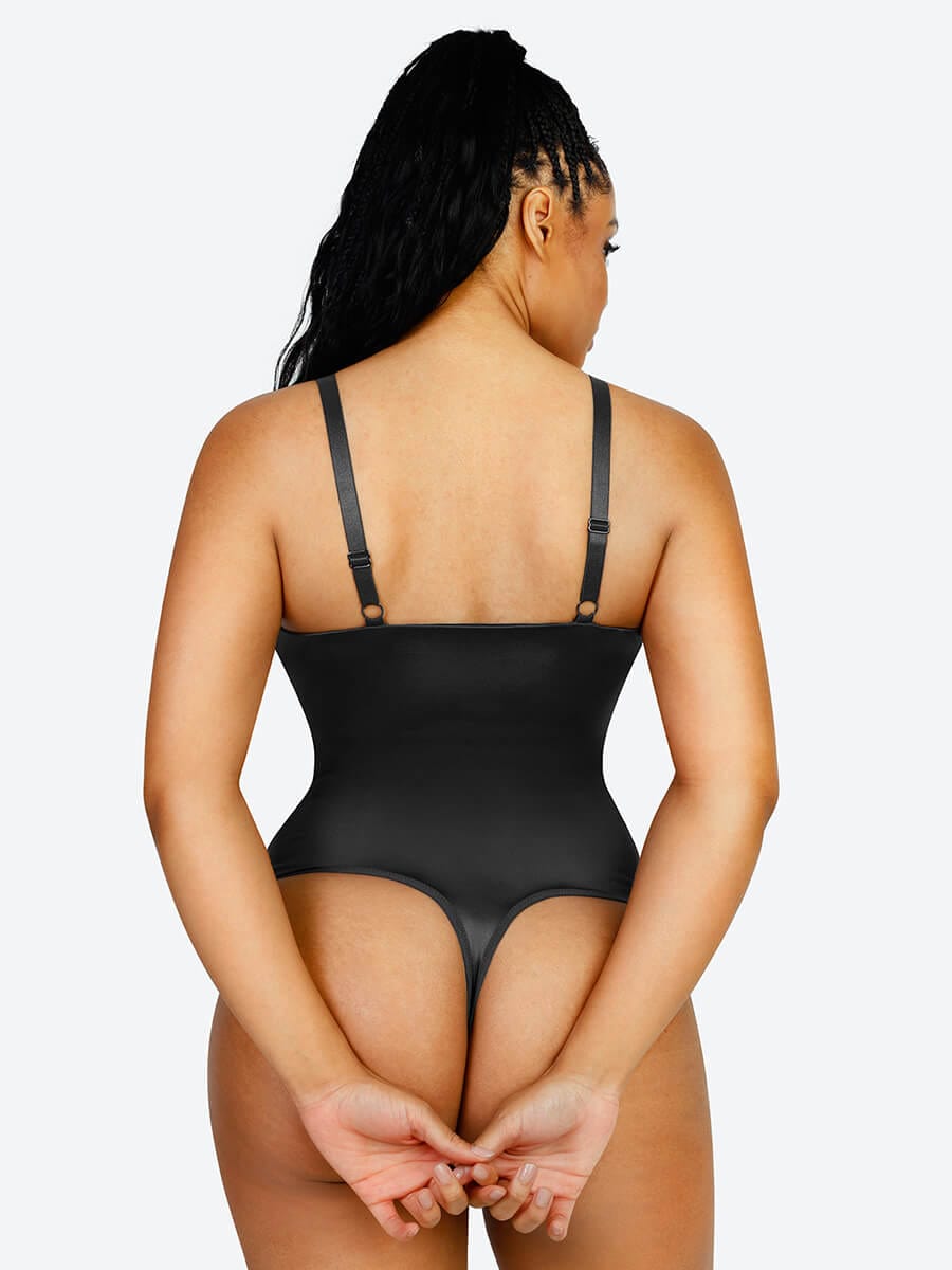 Satin Built-in Elastic Mesh Fabric Bodysuit