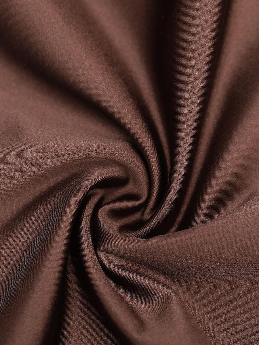 Satin Built-in Elastic Mesh Fabric Bodysuit