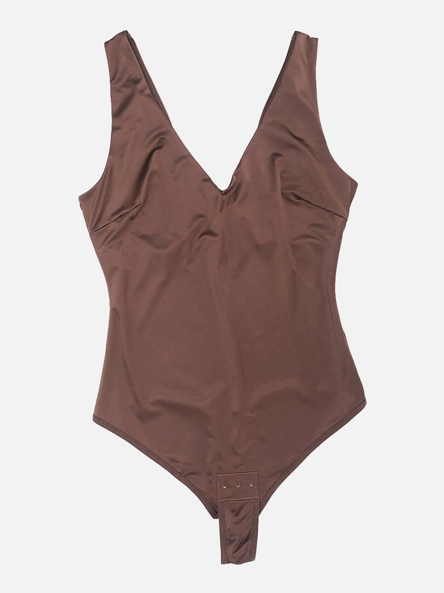 Deep V-neck Waist & Abdomen sculpting Bodysuit - Auxieswear