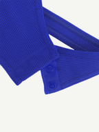 Ribbed Crossover Neck Straps Bodysuit