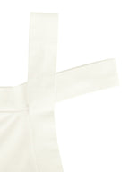Ribbed Crossover Neck Straps Bodysuit