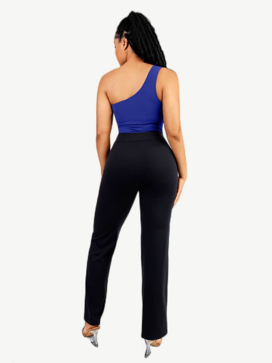 One-Shoulder Waist & Belly Sculpting Bodysuit - Auxieswear