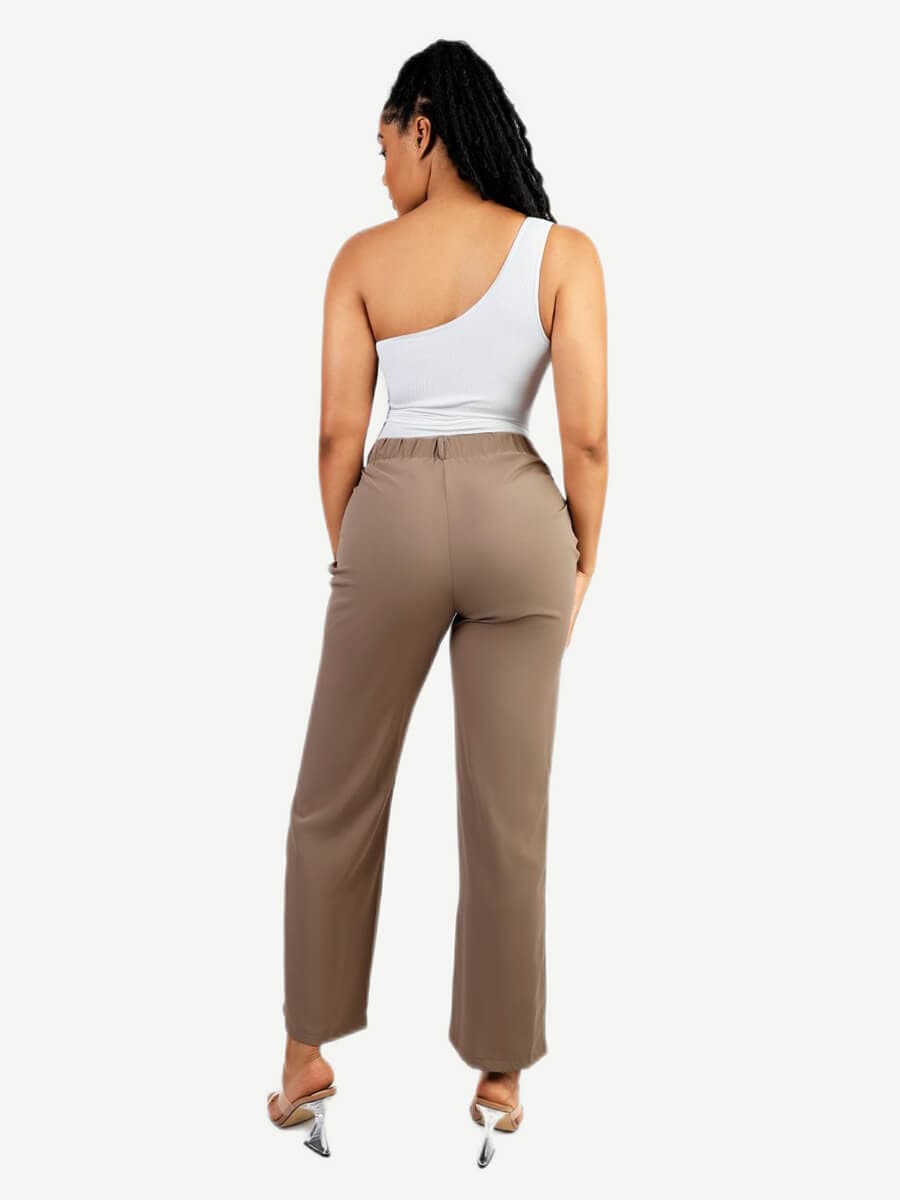 One-Shoulder Waist & Belly Sculpting Bodysuit