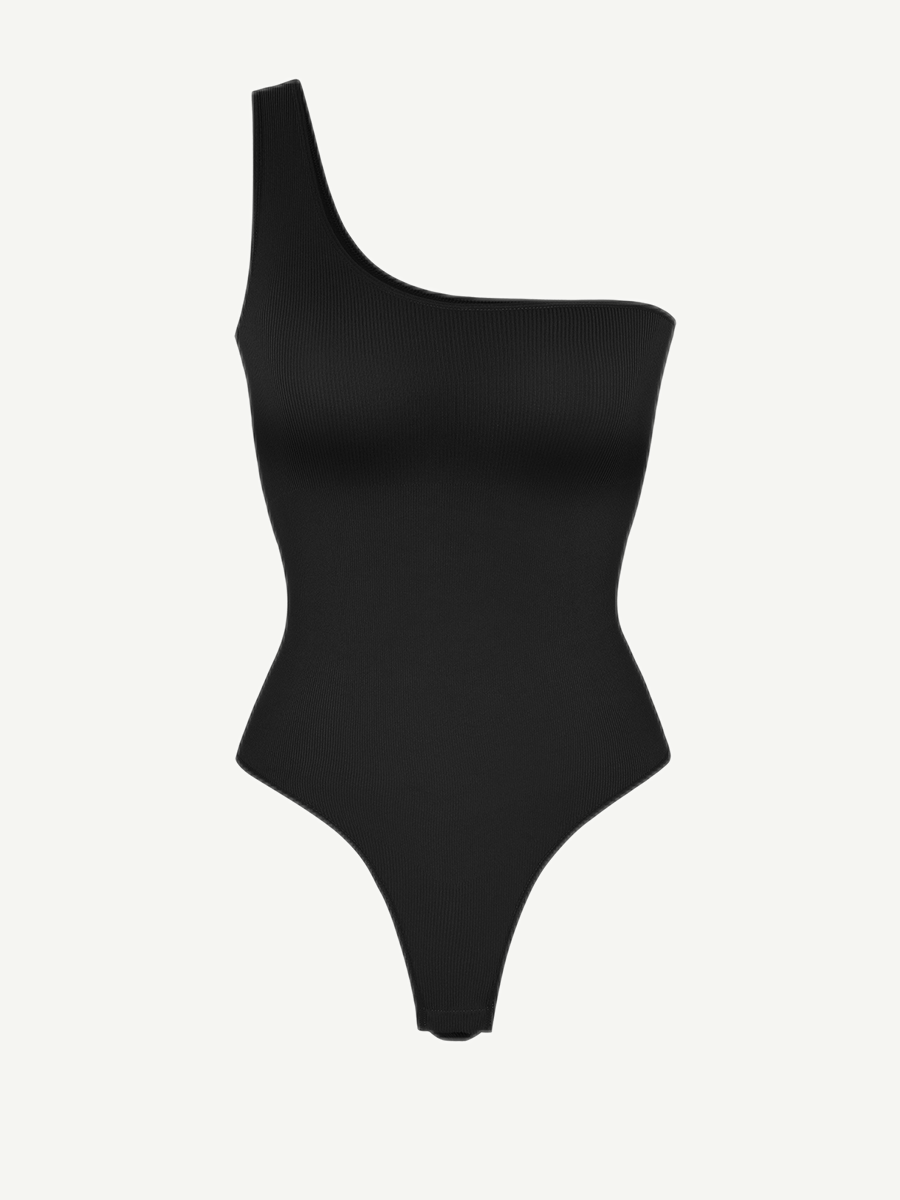 One-Shoulder Waist & Belly Sculpting Bodysuit