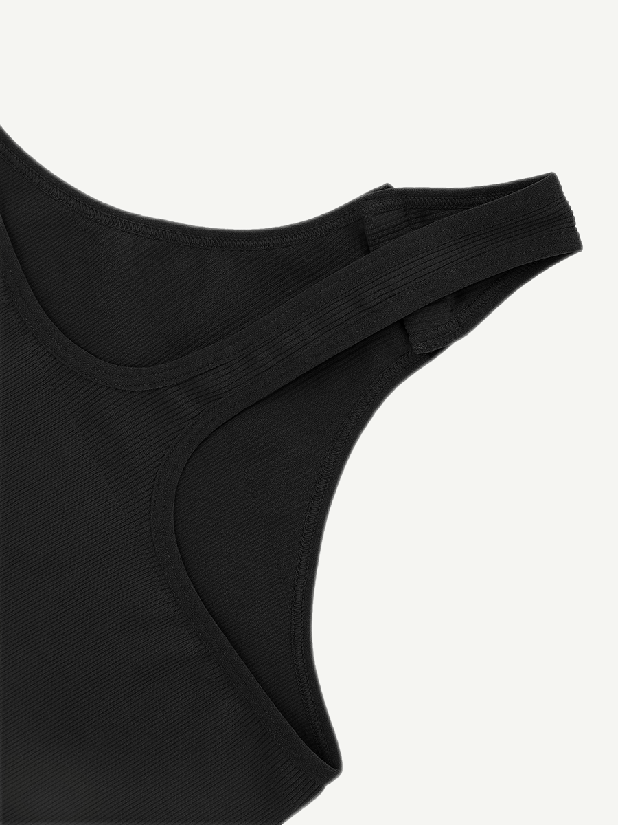 One-Shoulder Waist & Belly Sculpting Bodysuit