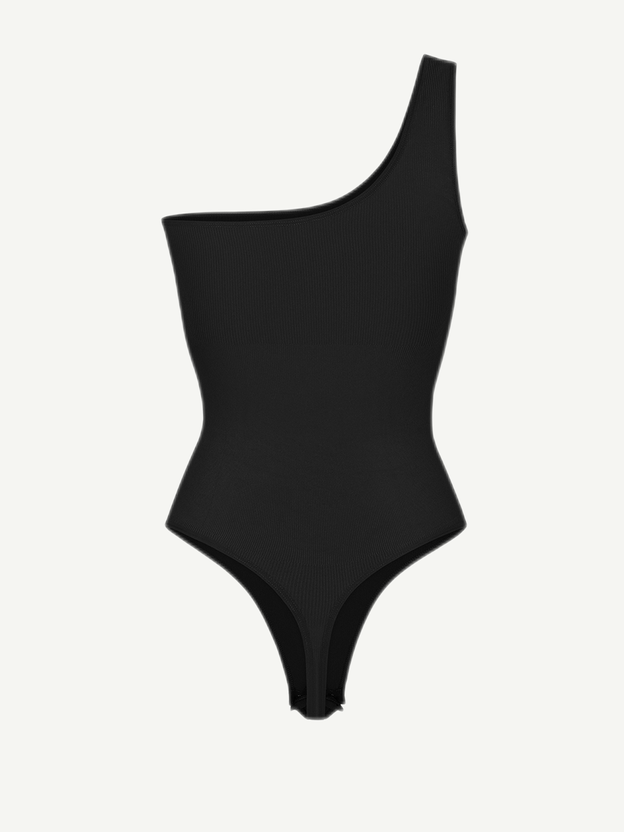 One-Shoulder Waist & Belly Sculpting Bodysuit