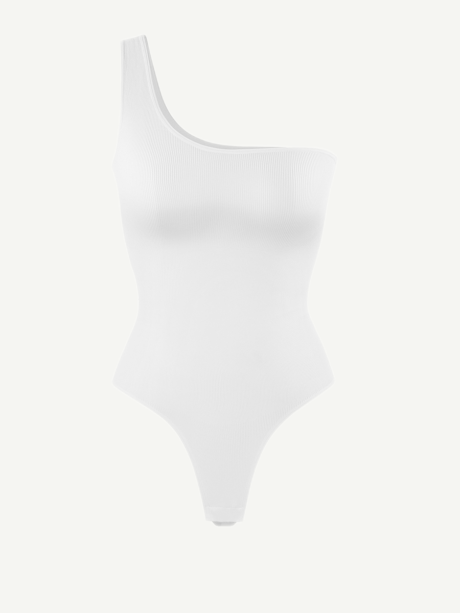 One-Shoulder Waist & Belly Sculpting Bodysuit - Auxieswear