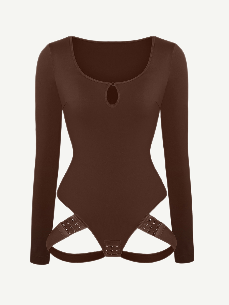 Scoop Neck Butt Lifting Bodysuit - Auxieswear