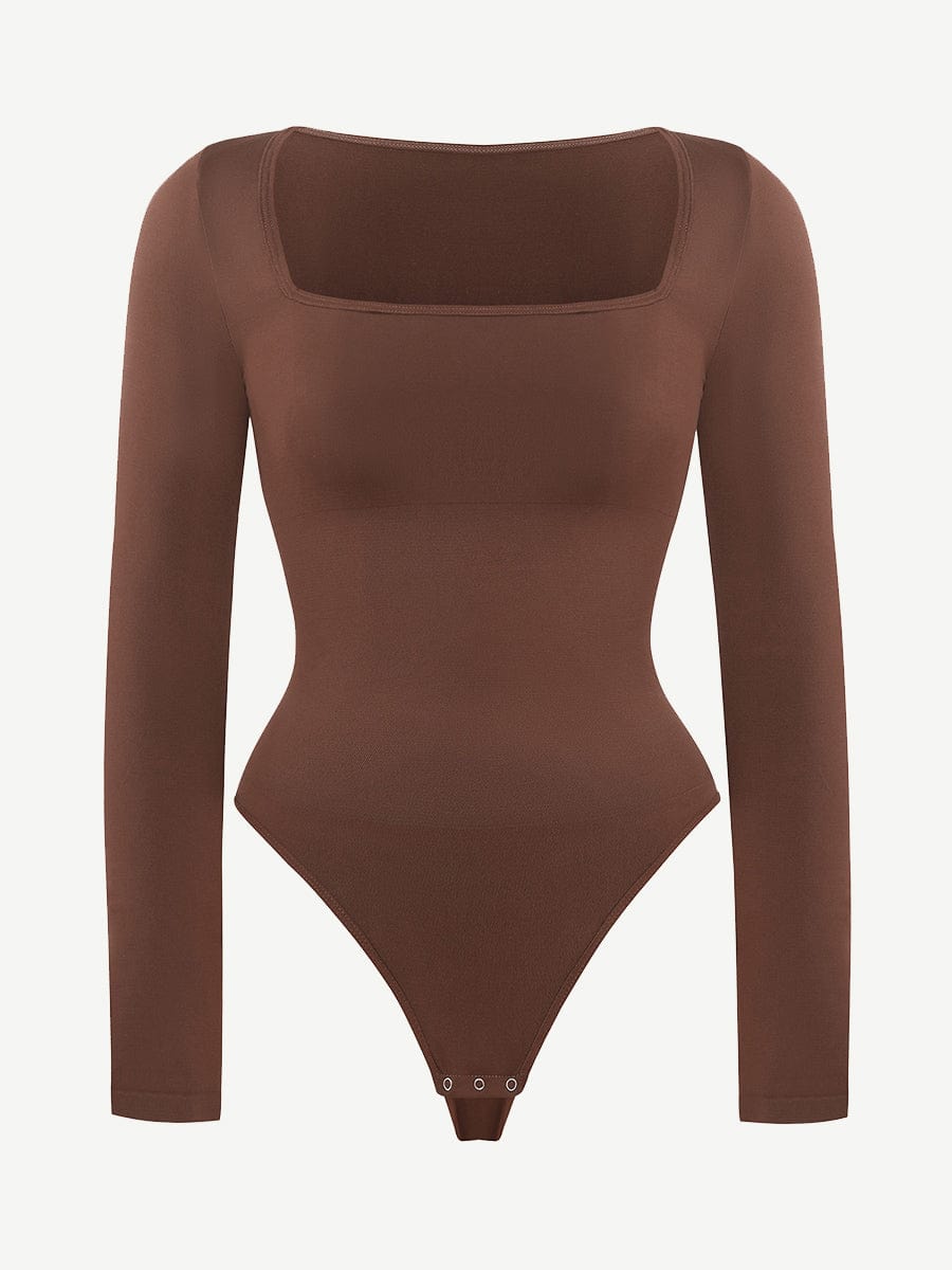 SQUARE NECK WAIST CONTROL BODYSUIT