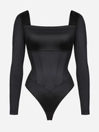 Square Neck Built in corset Sculpting Bodysuit