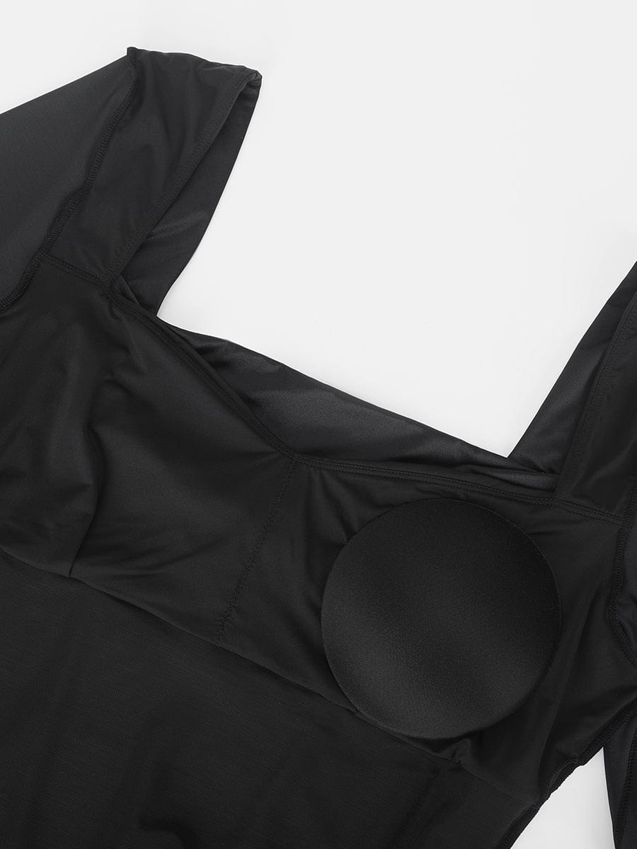 Square Neck Built in corset Sculpting Bodysuit