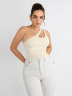 One-shoulder Waist and Abdomen Sculpt Bodysuit