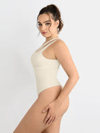 One-shoulder Waist and Abdomen Sculpt Bodysuit