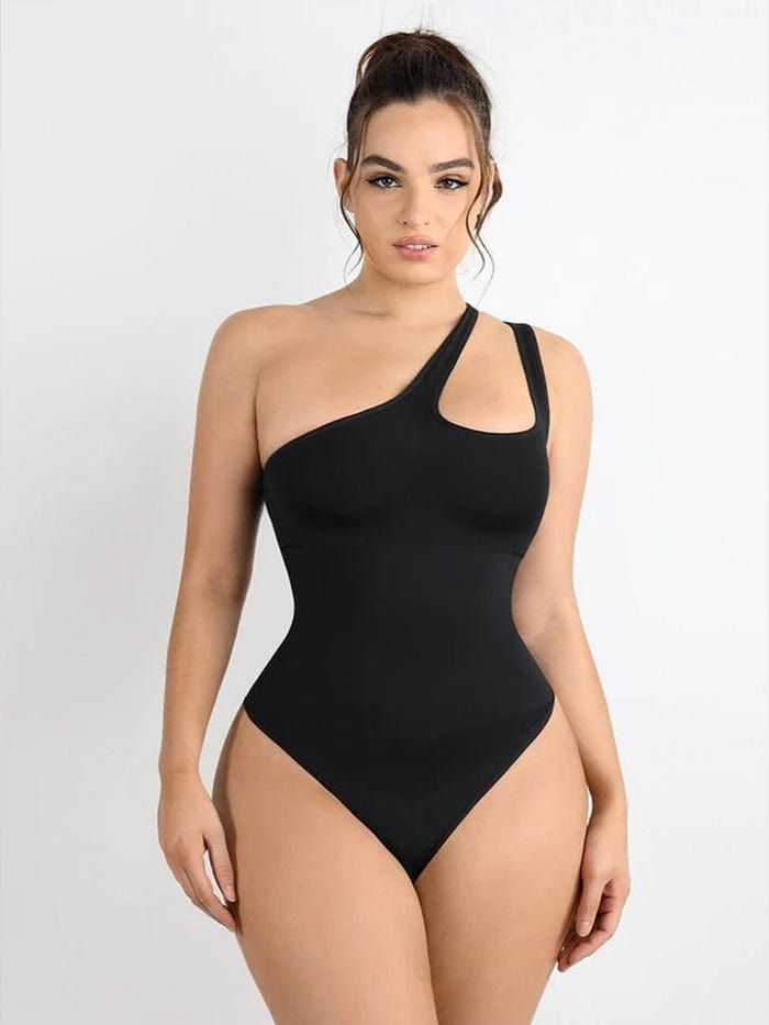 One-shoulder Waist and Abdomen Sculpt Bodysuit