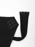 Low-Cut Backless Bodysuit with Snap Crotch