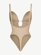 Low-Cut Backless Bodysuit with Snap Crotch