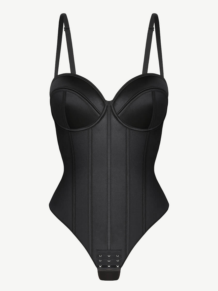 Corset-Style Bodysuit with Underwire Cups
