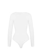 Long Sleeve Scoop Neckline Versatile Bodysuit
