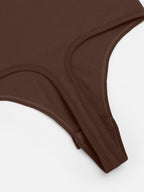 Long Sleeved V-neck Waist & Tummy Sculpt Bodysuit