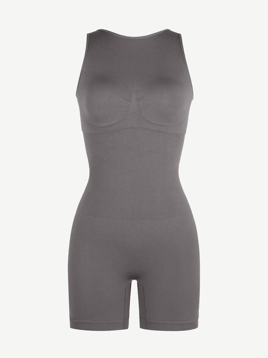 Round Neck U Back Shape Romper with Removable Cups