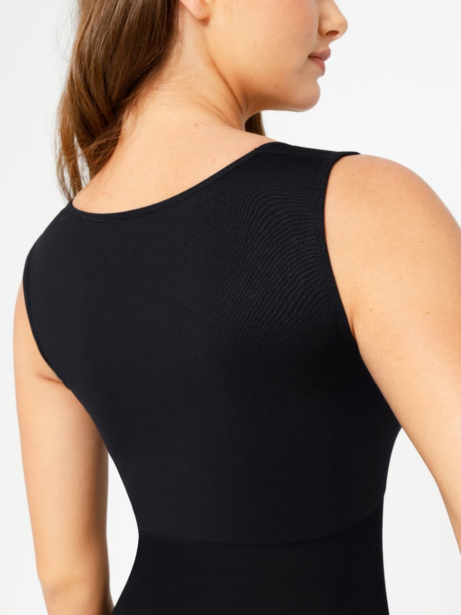 Waist Control Long Shaping Dress With Spaghetti Straps
