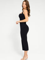 Waist Control Long Shaping Dress With Spaghetti Straps