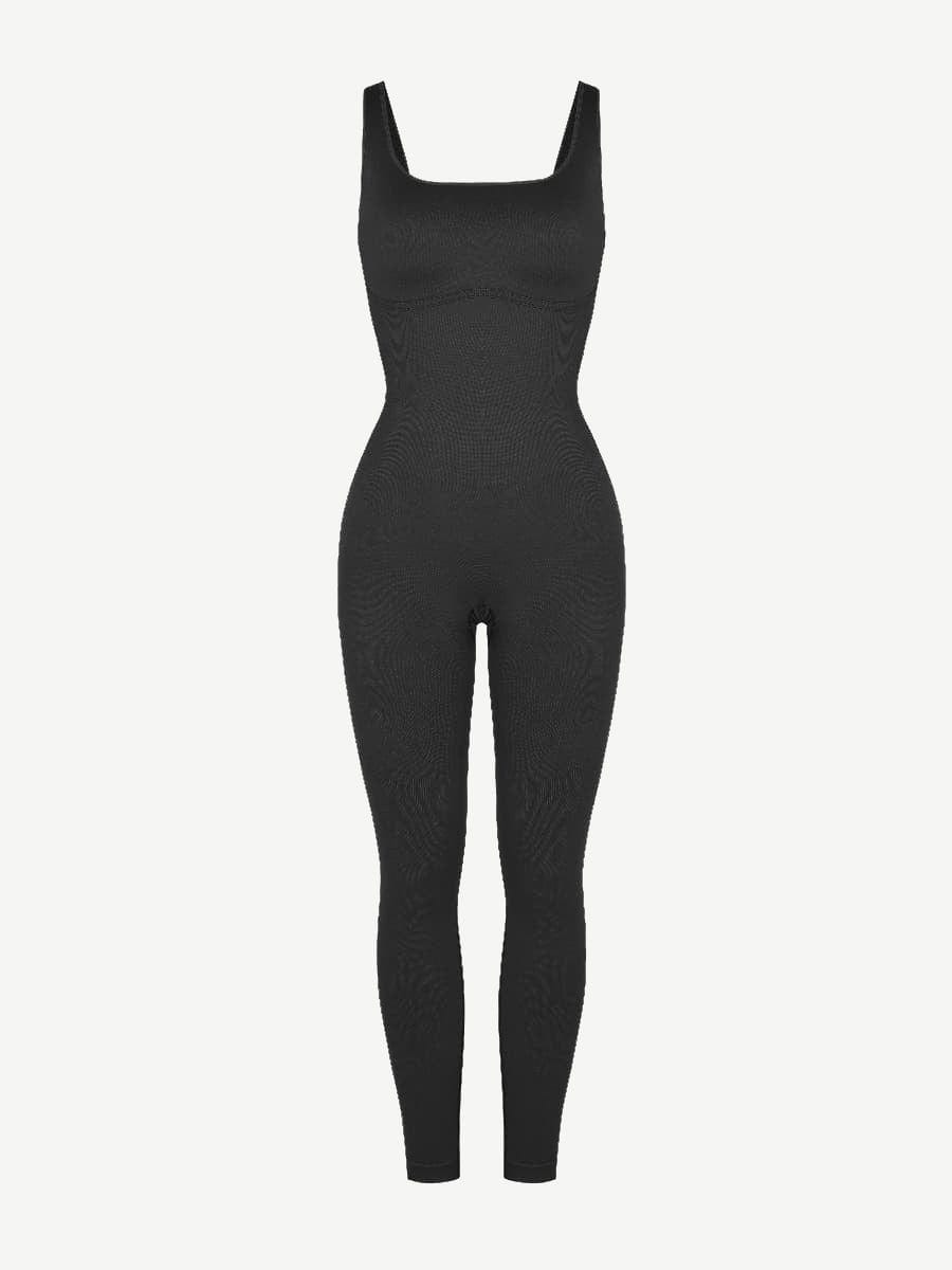 Square Neck U-Shaped Back Design Jumpsuit