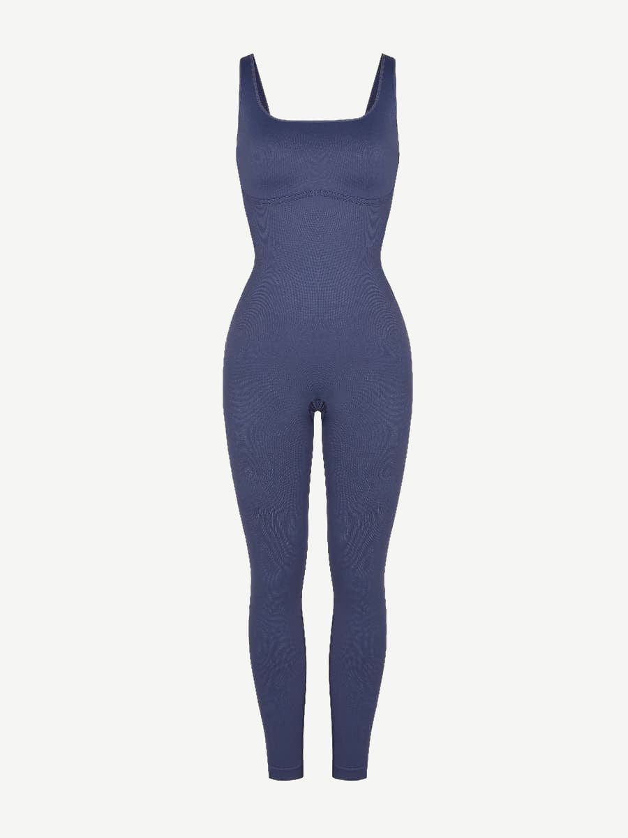 Square Neck U-Shaped Back Design Jumpsuit