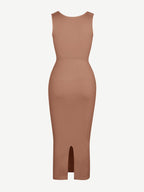 Waist Control Long Shaping Dress With Spaghetti Straps