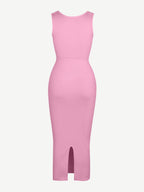 Waist Control Long Shaping Dress With Spaghetti Straps