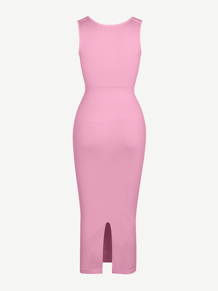 Waist Control Long Shaping Dress With Spaghetti Straps