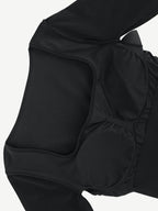 Retro Square Neck Waist Control Dress With Removable Bra Pads