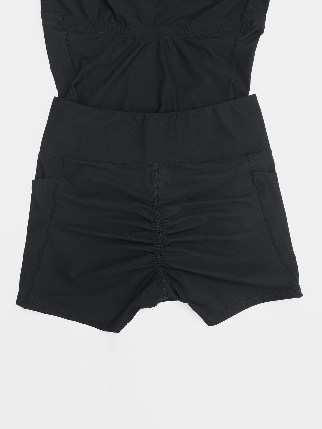 Mid-Thigh Waist Control Dress with Built-In Shorts - Auxieswear