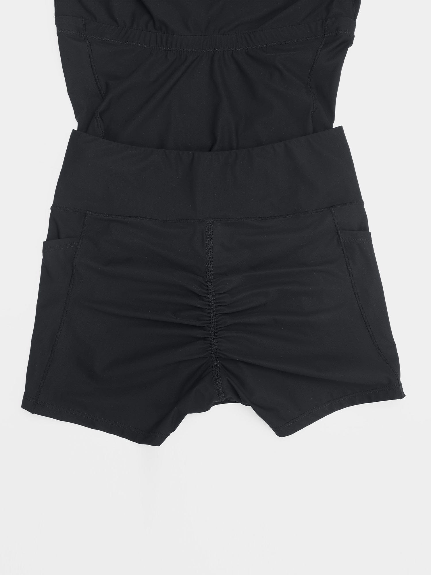 Mid-Thigh Waist Control Dress with Built-In Shorts - Auxieswear