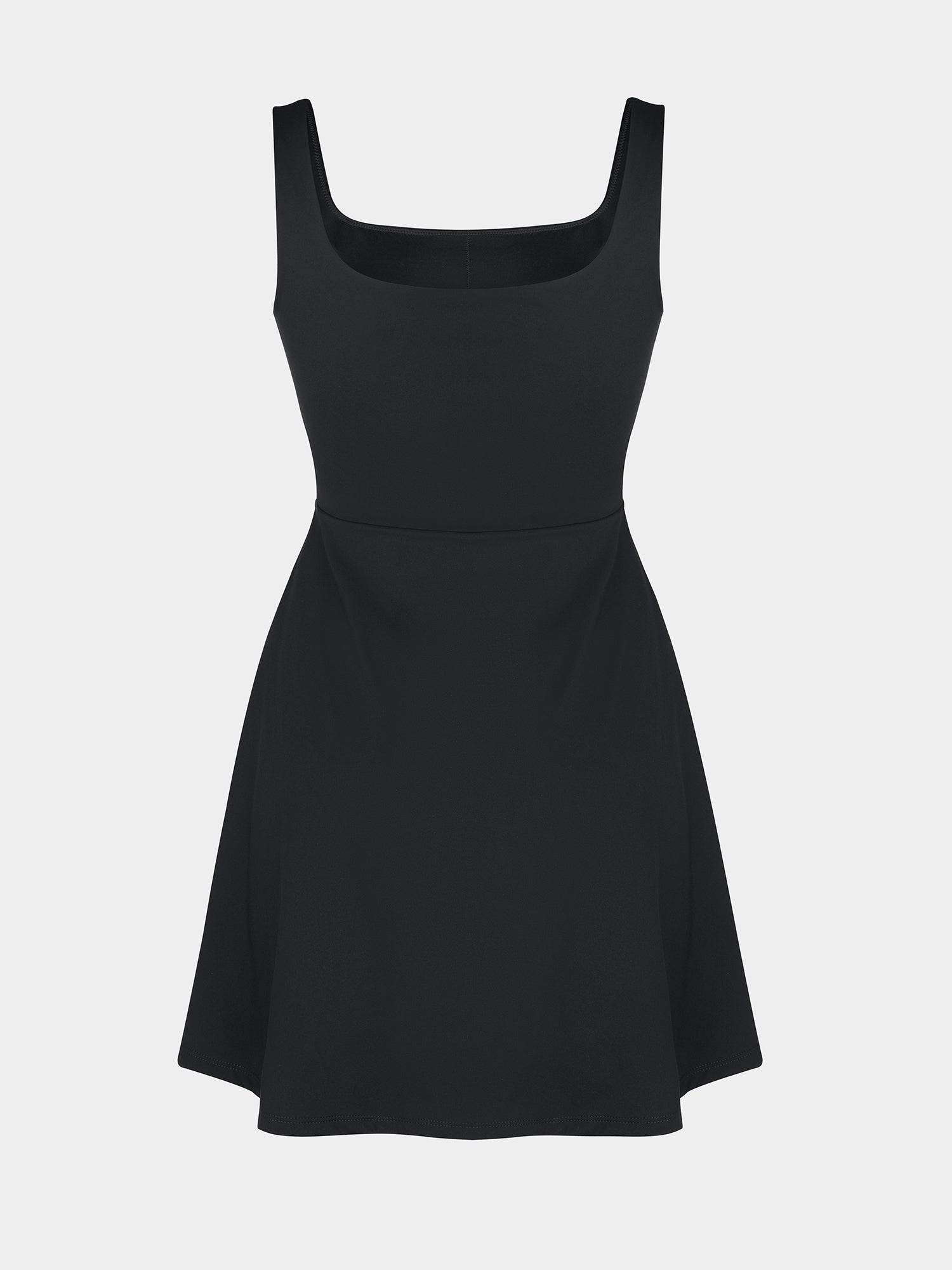 Mid-Thigh Waist Control Dress with Built-In Shorts - Auxieswear