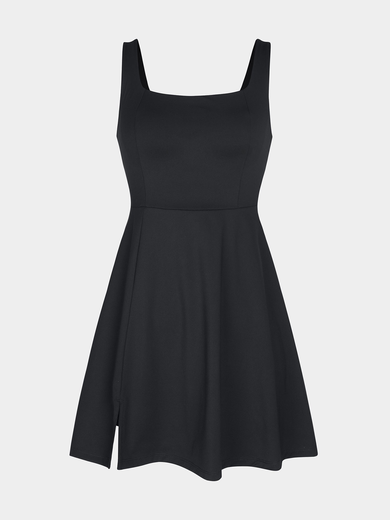 Mid-Thigh Waist Control Dress with Built-In Shorts