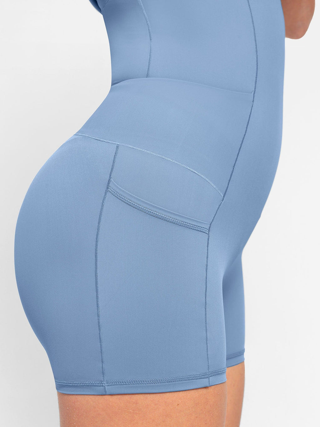 Mid-Thigh Waist Control Dress with Built-In Shorts - Auxieswear