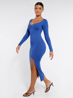 High Side Slit Bust & Tummy Shaping Dress